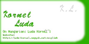 kornel luda business card